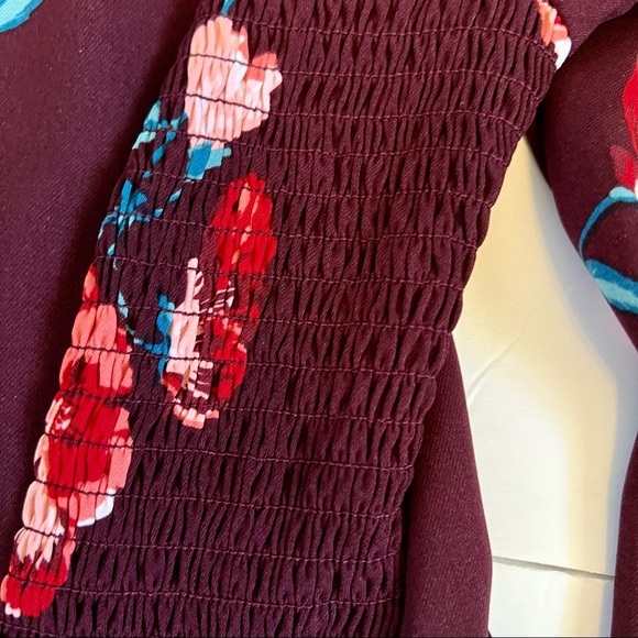 Old Navy Burgundy Floral Dress, Size Small (women’s) - Picture 6 of 8